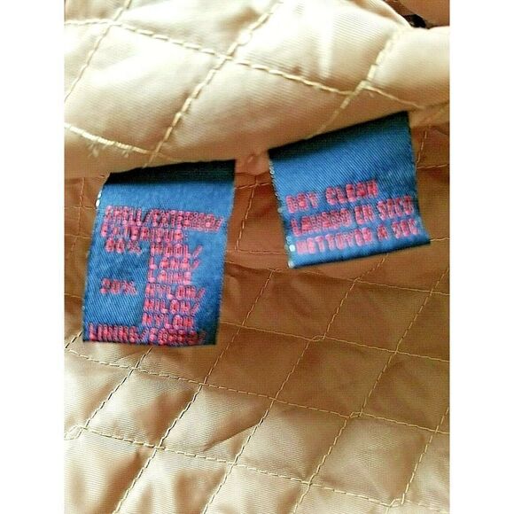 Ralph Lauren Wool Blend Camel Classic‎ Coat Women Vintage Size XS 4 Hood & Lined - Picture 9 of 12